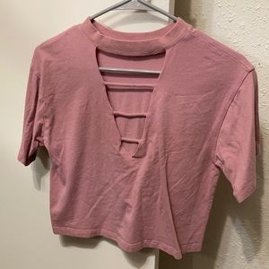 Cut out crop T-shirt